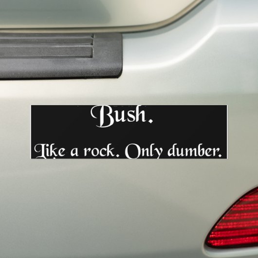 Struik. Bumpersticker (Op auto)