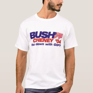 Struik/Cheney '04: Ben je met GOP? T-shirt