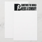 Struik Cowboy Briefpapier (Voorkant / Achterkant)