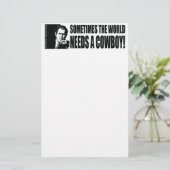 Struik Cowboy Briefpapier (Staand voorkant)