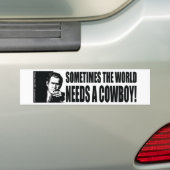 Struik Cowboy Bumpersticker (Op auto)