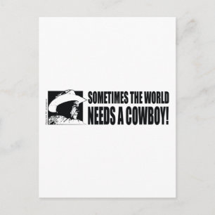 STRUIK-Cowboy-Pet-White Briefkaart