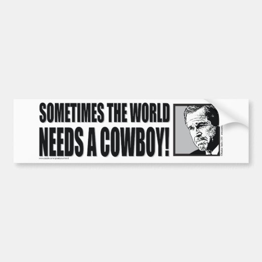 STRUIK—COWBOY-White Bumpersticker (Voorkant)