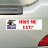 Struik-dank-u Bumpersticker (Op auto)