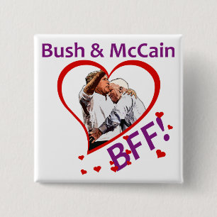 Struik en McCain: BFF. Vierkante Button