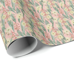 Struik Gom Bloemen -  Blush Roze Cadeaupapier