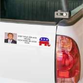 struik_head2, LOG MET SCRIPT, VERLIES JE TAAK EN . Bumpersticker (Op Truck)