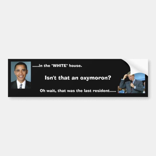 Struik Oxymoron Bumpersticker (Voorkant)