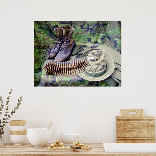 Struik Pet en Oerwoud Boots poster (Keuken)