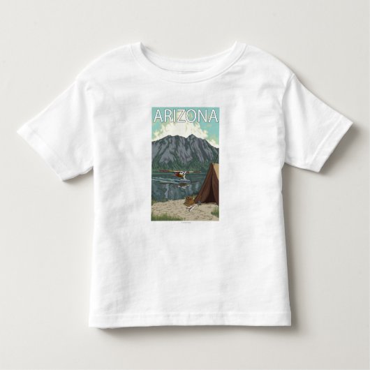 Struik Plane Fishing Arizona Kinder Shirts (Voorkant)