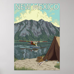 Struik Plane Fishing New Mexico Poster
