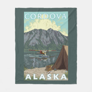 Struik Plane & Vist - Cordova, Alaska Fleece Deken