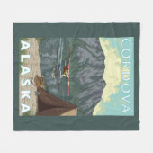 Struik Plane & Vist - Cordova, Alaska Fleece Deken (Voorkant (Horizontaal))