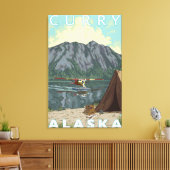 Struik Plane & Vist - Curry, Alaska Canvas Afdruk (Insitu (Woonkamer))