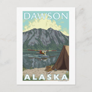 Struik Plane & Vist - Dawson, Alaska Briefkaart