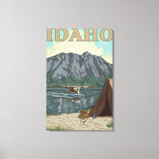 Struik Plane & Vist - Idaho Canvas Afdruk (Voorkant)