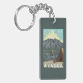 Struik Plane & Vist - Katmai, Alaska Sleutelhanger (Voorkant Links)