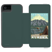 Struik Plane & Vist - Ketchikan, Alaska Incipio iPhone Portemonnee Hoesje (Agenda Open)
