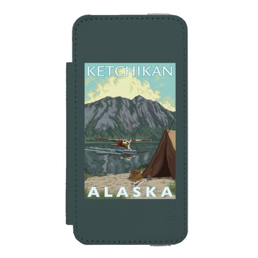 Struik Plane & Vist - Ketchikan, Alaska Incipio iPhone Portemonnee Hoesje (Voorkant Agenda)