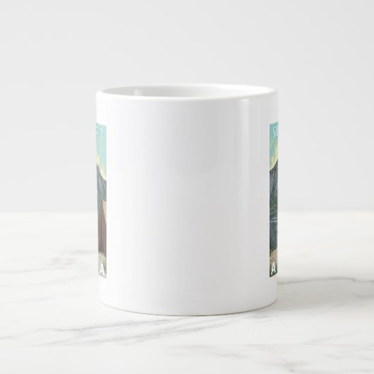 Struik Plane & Vist - Seward, Alaska Jumbo Mok (Voorkant)