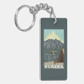 Struik Plane & Vist - Seward, Alaska Sleutelhanger (Voorkant Links)