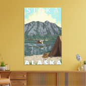 Struik Plane & Vist - Sitka, Alaska Canvas Afdruk (Insitu (Woonkamer))