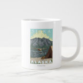 Struik Plane & Vist - Sitka, Alaska Grote Koffiekop (Rechts)