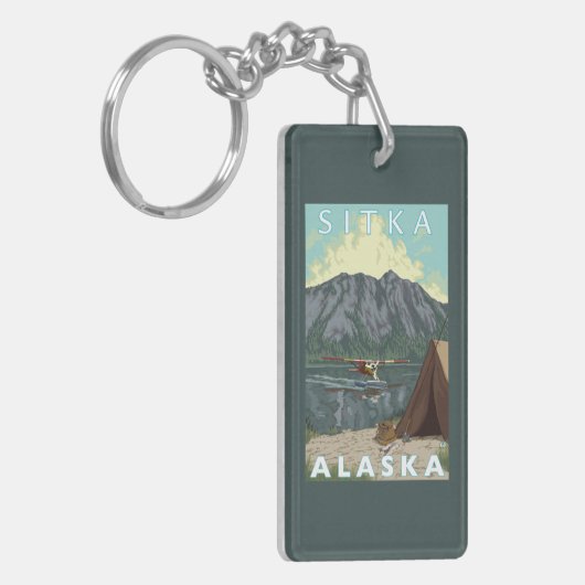 Struik Plane & Vist - Sitka, Alaska Sleutelhanger (Voorkant Links)