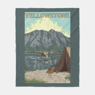 Struik Plane & Vist - Yellowstone National Fleece Deken