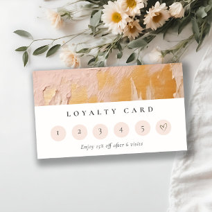 Struik Roze Gold Oil Paint Texture Loyalty Kaart Visitekaartje