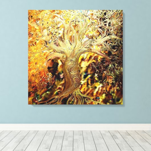 Struik verbranden canvas afdruk (Insitu (Houten vloer))