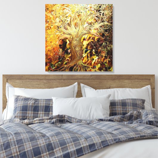 Struik verbranden canvas afdruk (Insitu (Slaapkamer))