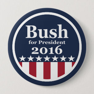 Struik voor President 2016 Campagne Buttonnen Ronde Button 4,0 Cm