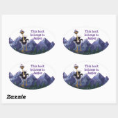 Struisvogel Boekenlegger Berghardloop Ovale Sticker (Vel)