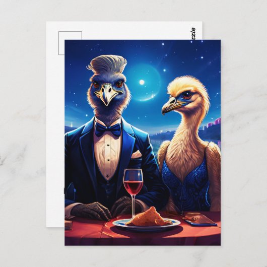  struisvogel briefkaart (Voorkant / Achterkant)