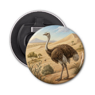 struisvogel button flesopener