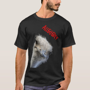 Struisvogel Grappige Vogelgezicht Met Onnozele Uit T-shirt