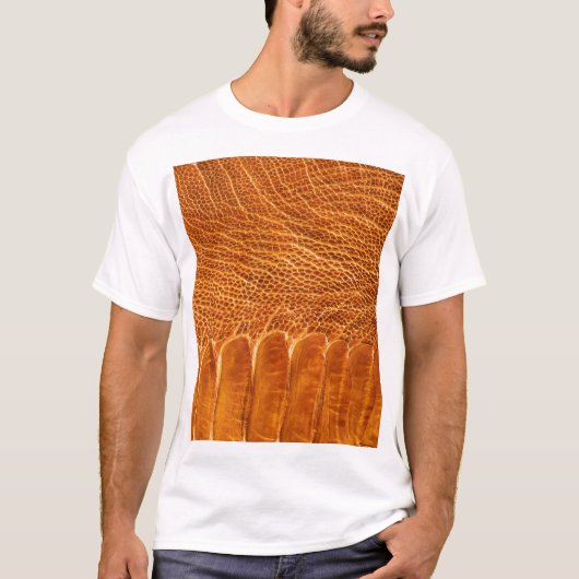 Struisvogel huidtextuur: luxueus behang. t-shirt (Voorkant)