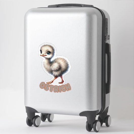 STRUISVOGEL - KINDERKAMER STICKER (Koffer)