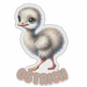 STRUISVOGEL - KINDERKAMER STICKER (Voorkant)