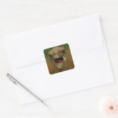 Struisvogel omhelst vierkante sticker (Envelop)
