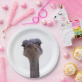 struisvogel papieren bordje (Feest)