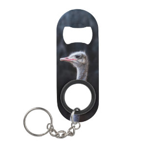 struisvogel portret mini flessenopener