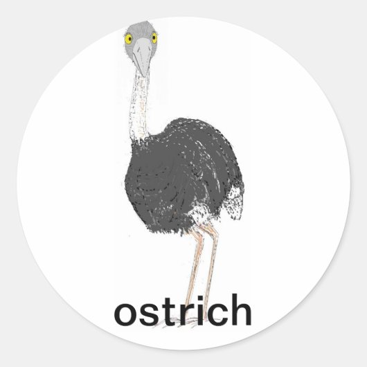 Struisvogel Stickers (Voorkant)