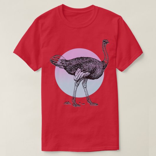 struisvogel t-shirt (Design voorkant)