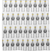 Struisvogeldesign Douchegordijn (Voorkant)