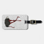 struisvogels met gestripte Leggings Bagagelabel (Voorkant horizontaal)