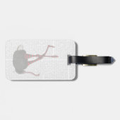 struisvogels met gestripte Leggings Bagagelabel (Achterkant horizontaal)