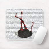 struisvogels met gestripte Leggings Muismat (Met muis)