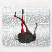 struisvogels met gestripte Leggings Muismat (Voorkant)